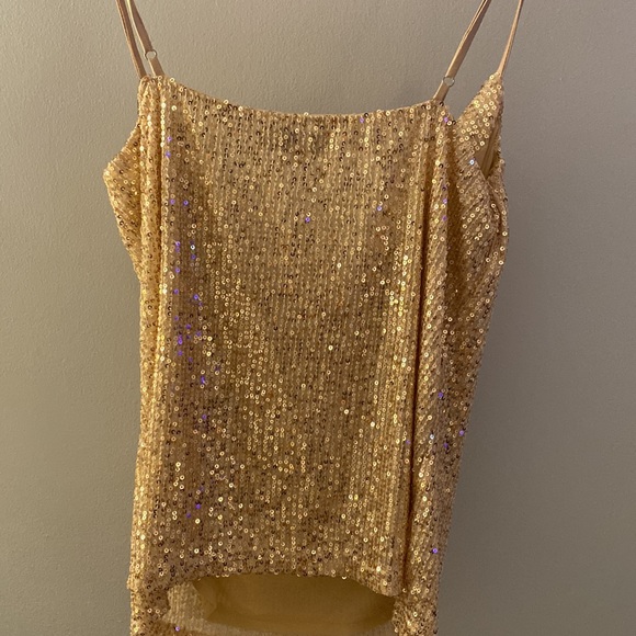 Abbeline South Moon Under Gold Sequin Tank - Picture 3 of 3